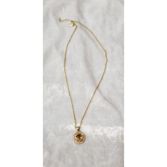 Lia Sophia peach fizz retired necklace 18" w/ 3" ext. 1.1575 - Picture 1 of 7